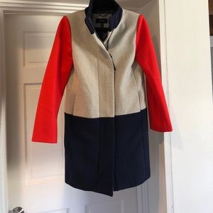 Like new jcrew color blocked stadium jacket sz2